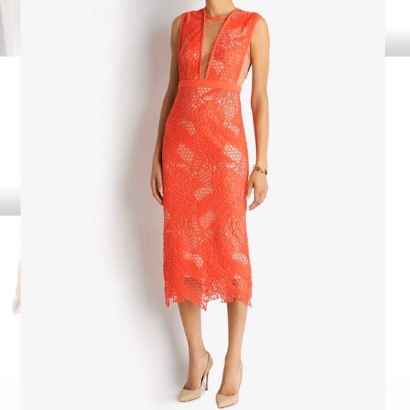 manning cartell red dress